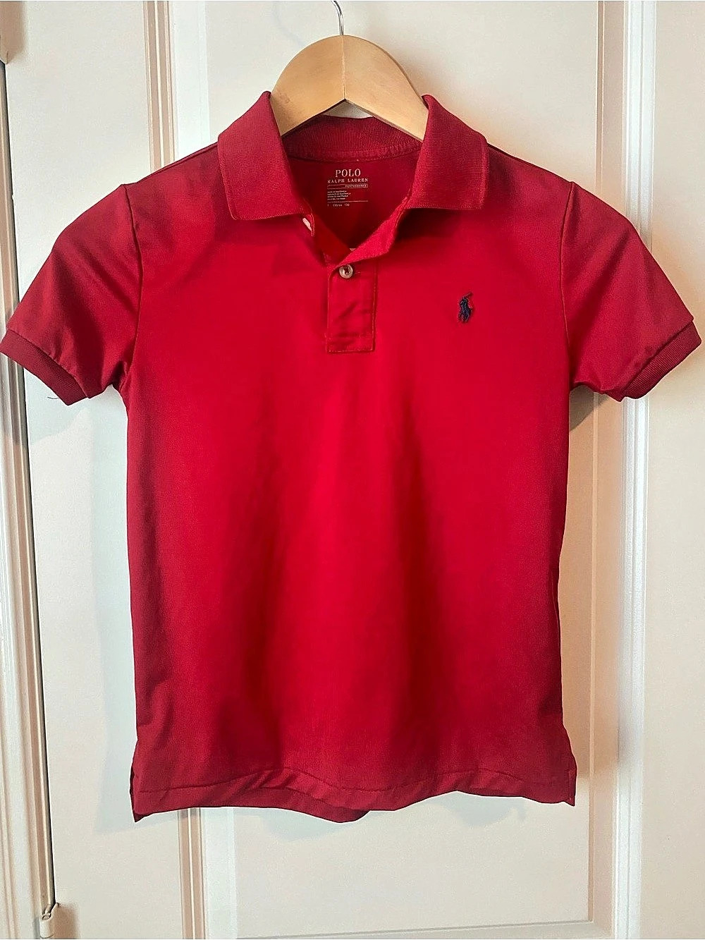 Polo Ralph Lauren Boys Performance Jersey Polo Shirt Red Boys 7